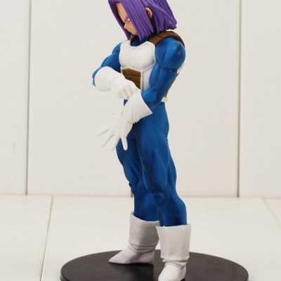 Trunks del futuro con guantes de batalla, modelo Anime, muñeca DBZ con Base