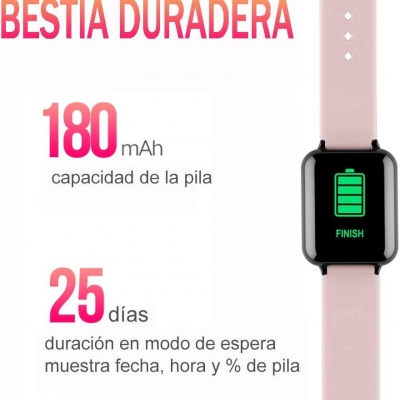Reloj Inteligente Deportivo con Pantalla Táctil, Pulsera Inteligente Impermeable con Modo Deportivo Profesional, Monitor de Presión Sanguínea, Oxígeno Sanguínea, Frecuencia Cardíaca y Caloria 