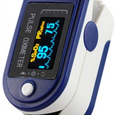 Oxímetro de Dedo, Monitor de Saturación de Oxígeno en Sangre con Frecuencia de Pulso, Índice de Perfusión, Medición Infrarroja 